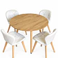 Comedor Nápoles (Mesa Extensible Wood + Silla Velvet Radar) - Miniatura 1