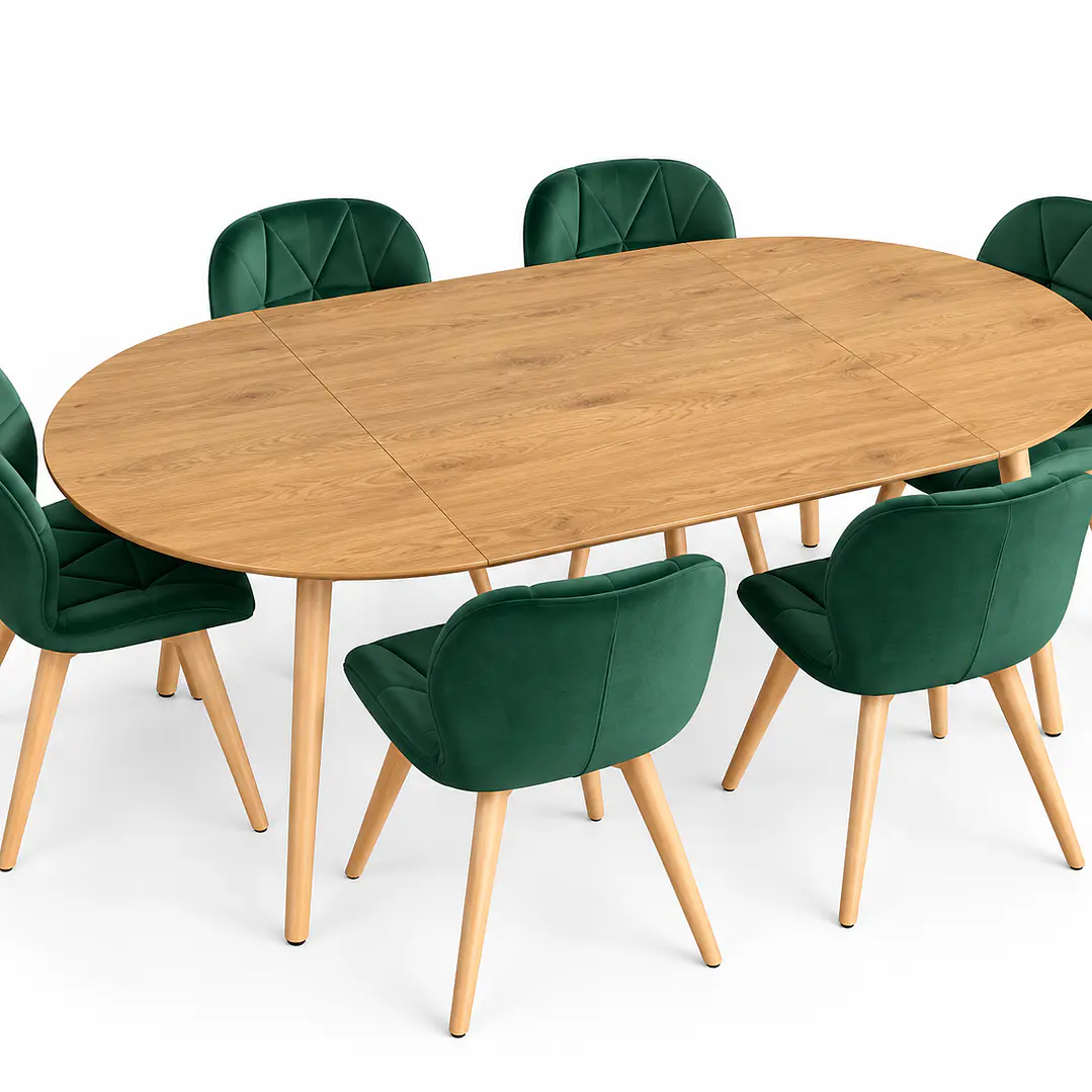 Comedor Nápoles (Mesa Extensible Wood + Silla Velvet Radar) 6