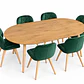 Comedor Nápoles (Mesa Extensible Wood + Silla Velvet Radar) - Miniatura 6