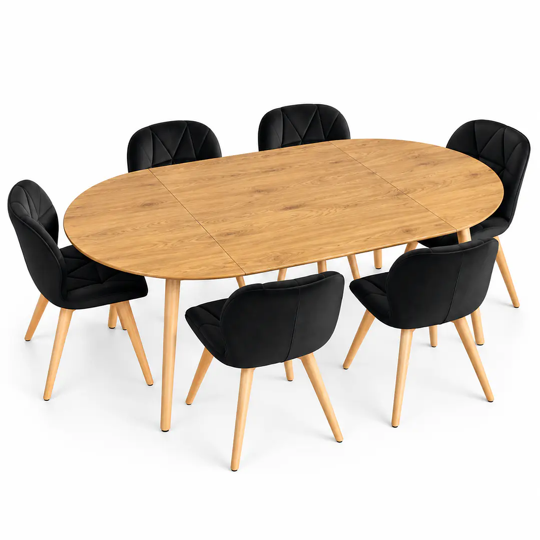 Comedor Nápoles (Mesa Extensible Wood + Silla Velvet Radar) 7