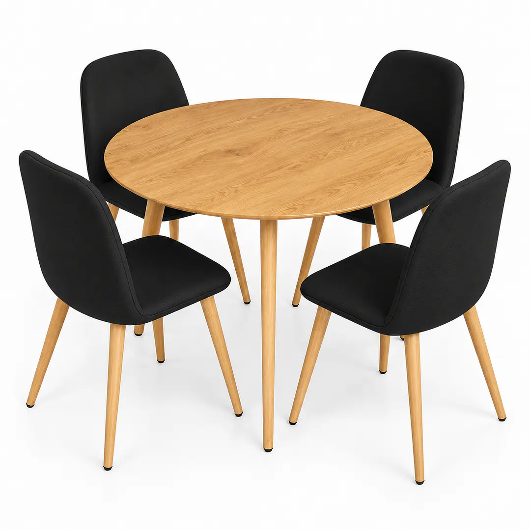 Comedor Kabul (Mesa extensible + Sillas Soop pata mdera) 2