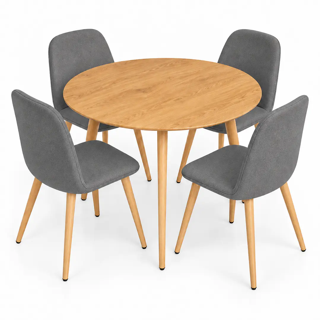 Comedor Kabul (Mesa extensible + Sillas Soop pata mdera) 3