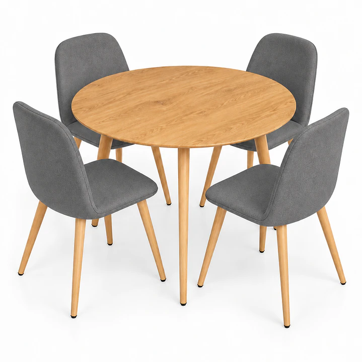 Comedor Kabul (Mesa extensible + Sillas Soop pata mdera) 3