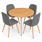 Comedor Kabul (Mesa extensible + Sillas Soop pata mdera) - Miniatura 3
