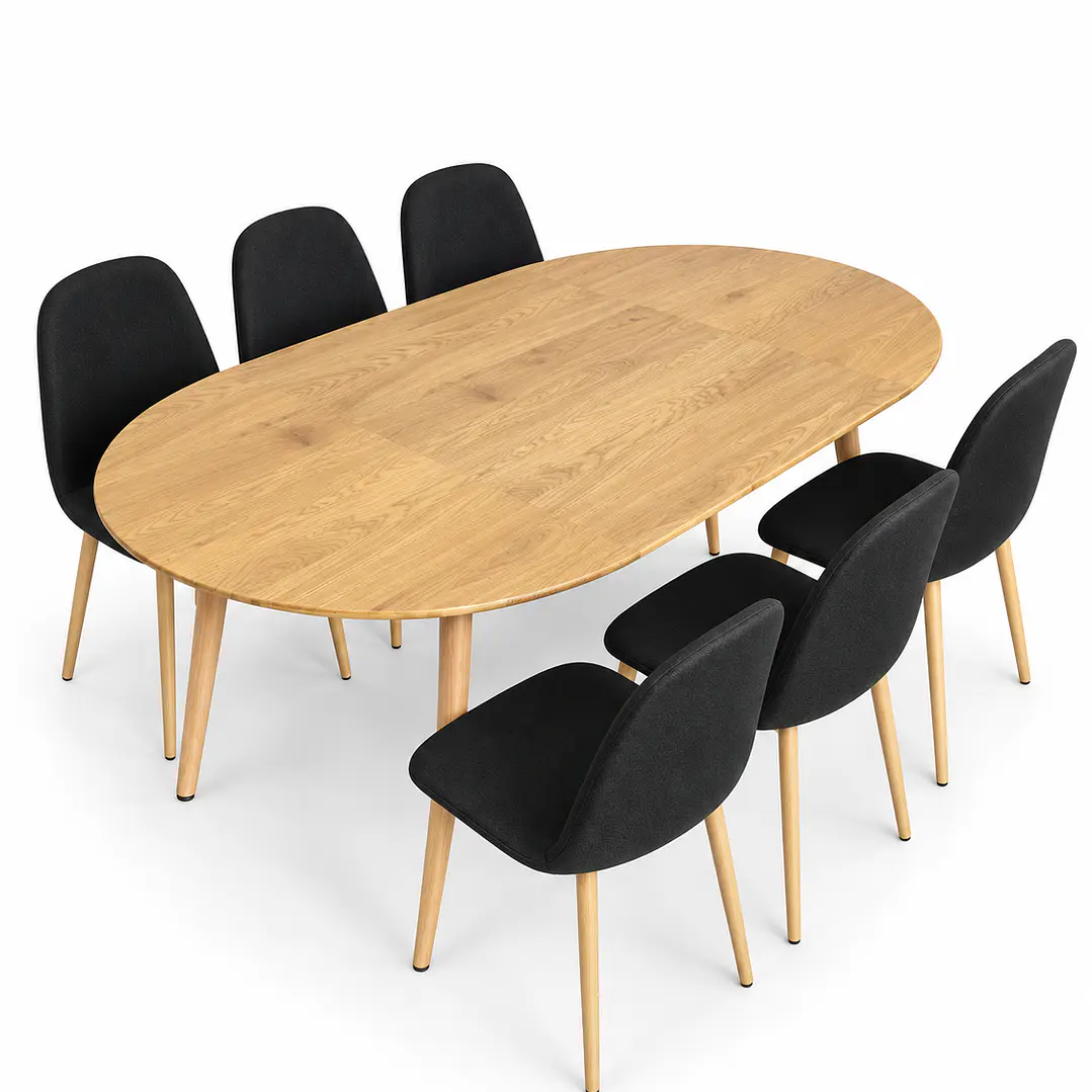 Comedor Kabul (Mesa extensible + Sillas Soop pata mdera) 5