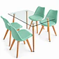  Comedor Oak (Mesa 120x80 Vidrio + Silla Oak) - Miniatura 8