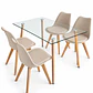  Comedor Oak (Mesa 120x80 Vidrio + Silla Oak) - Miniatura 9
