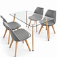  Comedor Oak (Mesa 120x80 Vidrio + Silla Oak) - Miniatura 10