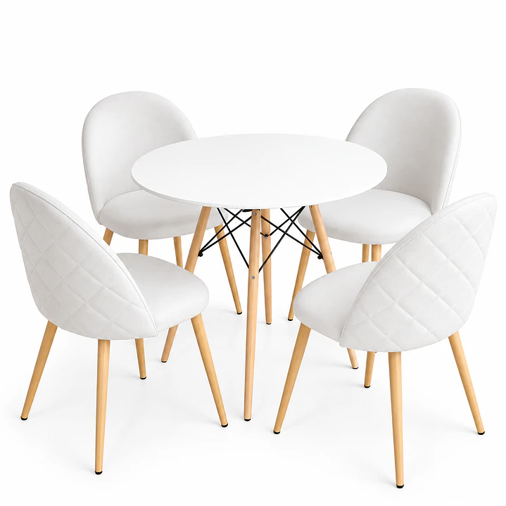 Comedor Asmara (Mesa redodna Eames blanca + Silla Bread) 3
