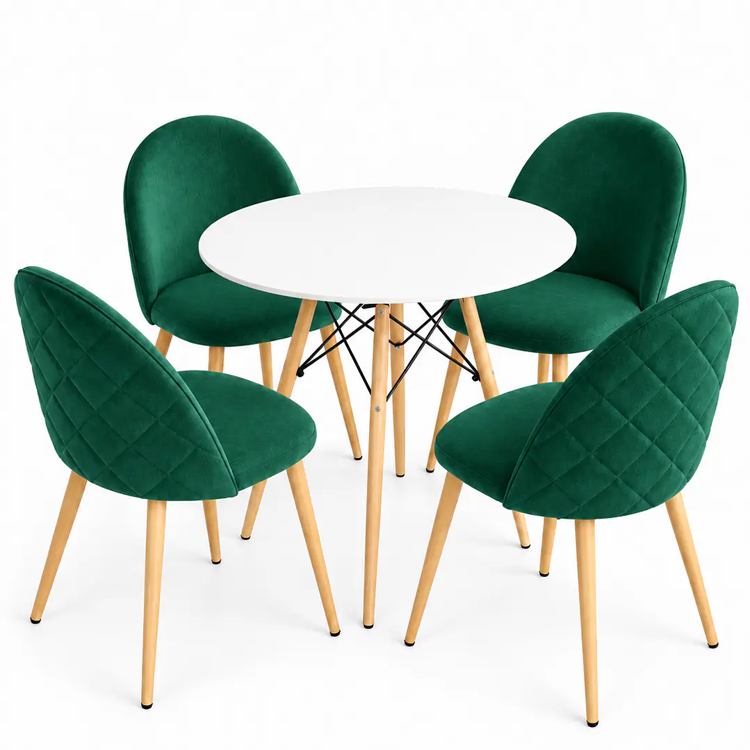 Comedor Asmara (Mesa redodna Eames blanca + Silla Bread) 5