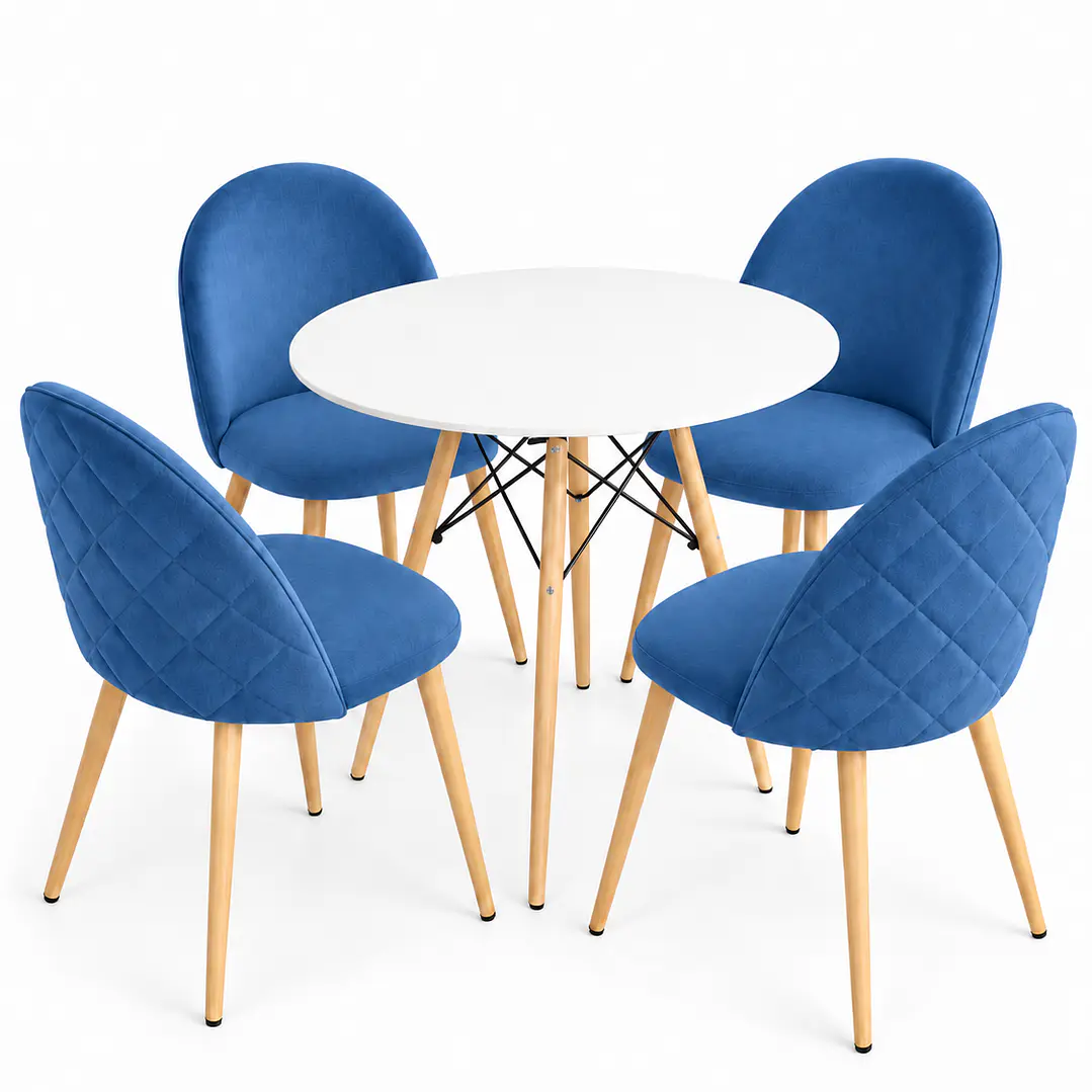 Comedor Asmara (Mesa redodna Eames blanca + Silla Bread) 6