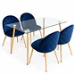Comedor Canberra (Mesa rec Vidrio 120x80 + Silla bread) - Miniatura 1