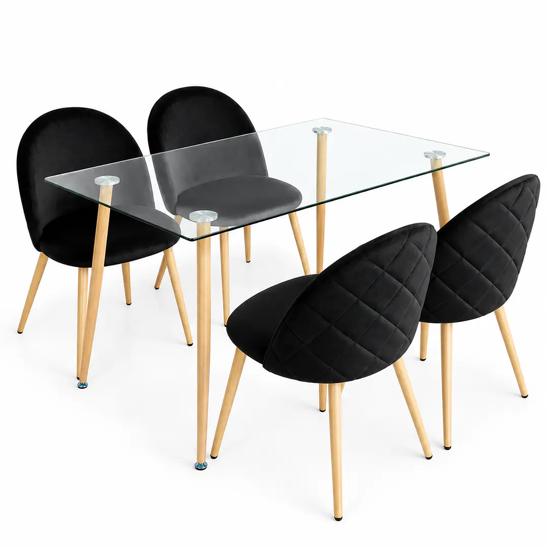 Comedor Canberra (Mesa rec Vidrio 120x80 + Silla bread) 3