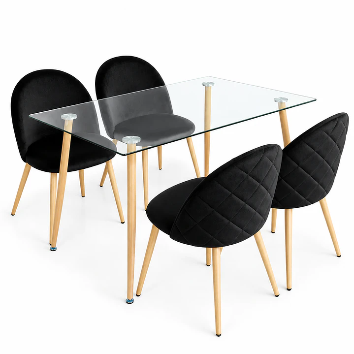 Comedor Canberra (Mesa rec Vidrio 120x80 + Silla bread) 3