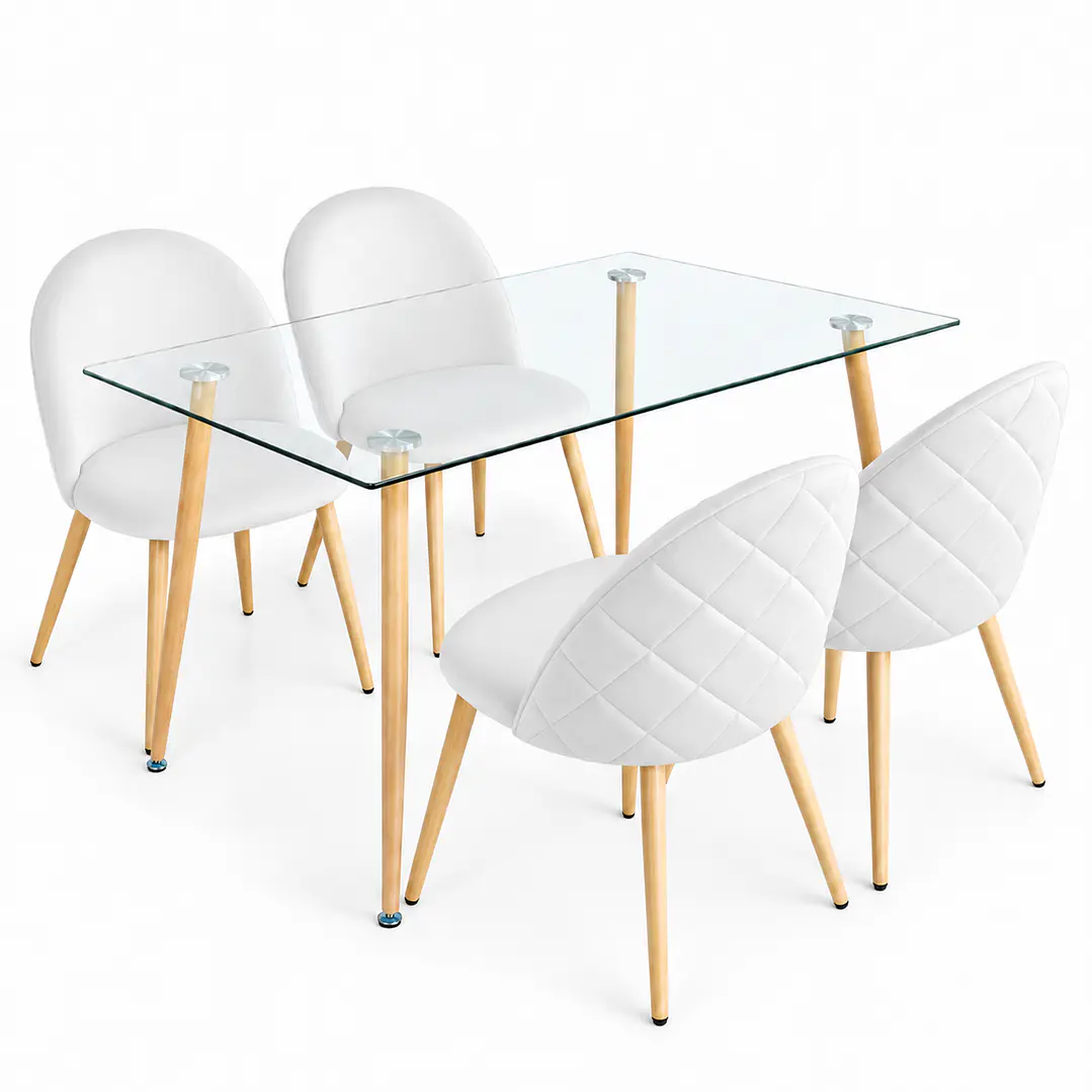 Comedor Canberra (Mesa rec Vidrio 120x80 + Silla bread) 4