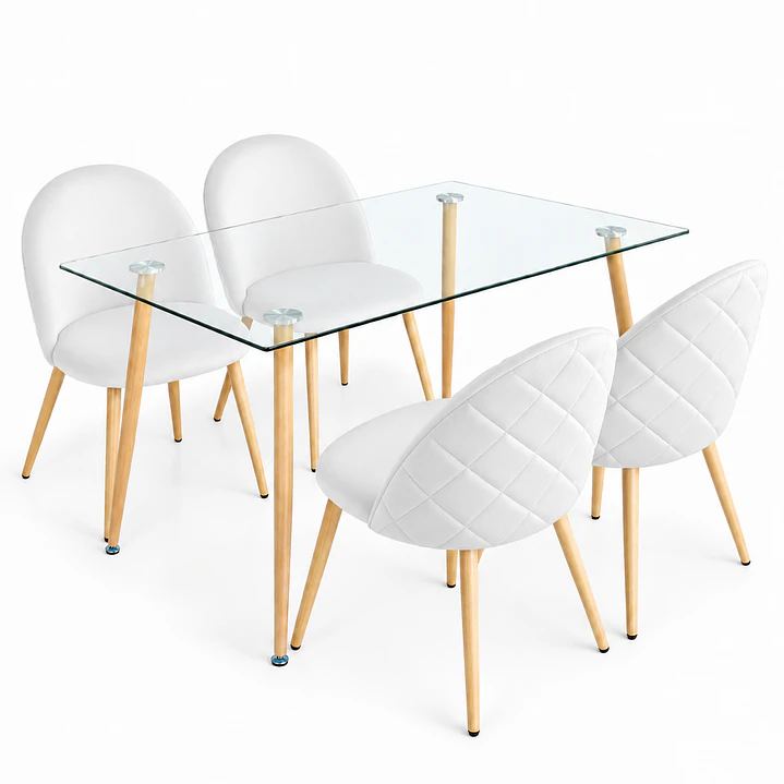 Comedor Canberra (Mesa rec Vidrio 120x80 + Silla bread) 4