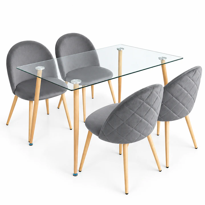 Comedor Canberra (Mesa rec Vidrio 120x80 + Silla bread) 5