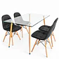 Comedor Barcelona (Mesa de Vidrio 120x80 + Sillas buckle) - Miniatura 1