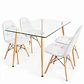 Comedor Barcelona (Mesa de Vidrio 120x80 + Sillas buckle) - Miniatura 2