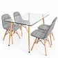 Comedor Barcelona (Mesa de Vidrio 120x80 + Sillas buckle) - Miniatura 3
