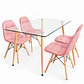 Comedor Barcelona (Mesa de Vidrio 120x80 + Sillas buckle) - Miniatura 4