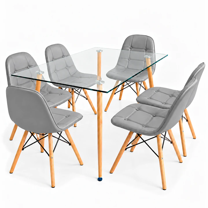 Comedor Barcelona (Mesa de Vidrio 120x80 + Sillas buckle) 9