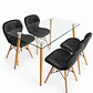 Comedor Papillon (Mesa rec vidrio 120x80 + Sillas Radar) - Miniatura 2