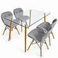 Comedor Papillon (Mesa rec vidrio 120x80 + Sillas Radar) - Miniatura 3