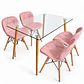 Comedor Papillon (Mesa rec vidrio 120x80 + Sillas Radar) - Miniatura 4