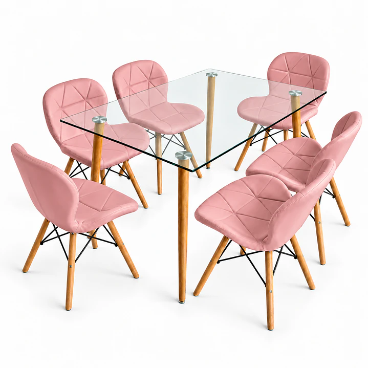 Comedor Papillon (Mesa rec vidrio 120x80 + Sillas Radar) 5