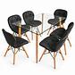 Comedor Papillon (Mesa rec vidrio 120x80 + Sillas Radar) - Miniatura 7