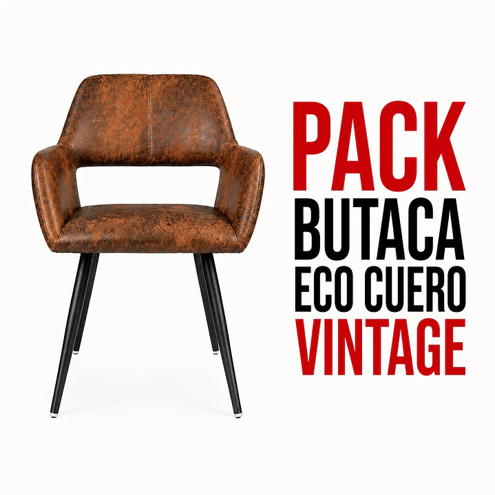 Pack Butaca Ecocuero Vintage (2 Unidades) 1