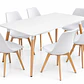 Comedor Paraguay (Mesa Melamina Rectangular + Sillas Oak Blanca) - Miniatura 2