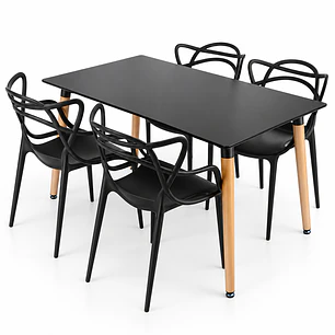 Comedor Uruguay (Mesa Rectangular melamina + Silla Master)