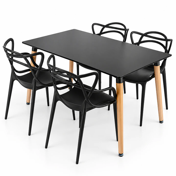 Comedor Uruguay (Mesa Rectangular melamina + Silla Master) 1