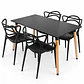 Comedor Uruguay (Mesa Rectangular melamina + Silla Master) - Miniatura 1