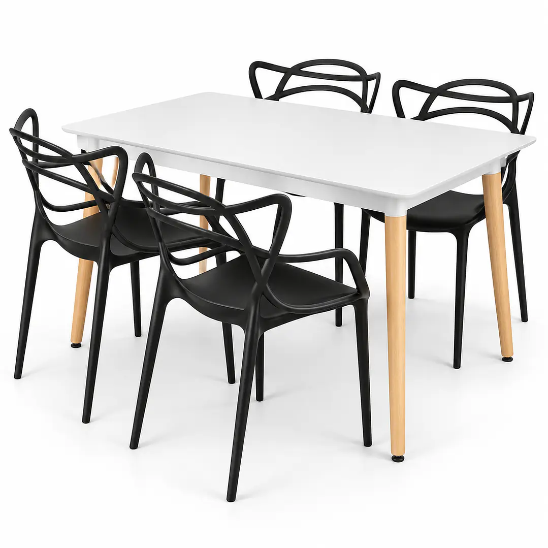 Comedor Uruguay (Mesa Rectangular melamina + Silla Master) 2