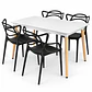Comedor Uruguay (Mesa Rectangular melamina + Silla Master) - Miniatura 2