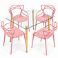 Comedor Kenia (Mesa de vidrio 120x80 + Silla master) - Miniatura 1