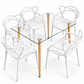 Comedor Kenia (Mesa de vidrio 120x80 + Silla master) - Miniatura 2