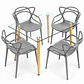 Comedor Kenia (Mesa de vidrio 120x80 + Silla master) - Miniatura 3