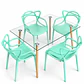 Comedor Kenia (Mesa de vidrio 120x80 + Silla master) - Miniatura 4