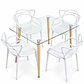 Comedor Kenia (Mesa de vidrio 120x80 + Silla master) - Miniatura 7