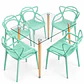 Comedor Kenia (Mesa de vidrio 120x80 + Silla master) - Miniatura 8