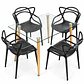 Comedor Kenia (Mesa de vidrio 120x80 + Silla master) - Miniatura 10