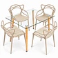 Comedor Kenia (Mesa de vidrio 120x80 + Silla master) - Miniatura 11
