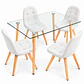 Comedor Vietnam (Mesa vidrio 120x80 + Sillas buckle velvet) - Miniatura 1