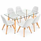 Comedor Vietnam (Mesa vidrio 120x80 + Sillas buckle velvet) - Miniatura 2