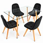 Comedor Vietnam (Mesa vidrio 120x80 + Sillas buckle velvet) - Miniatura 4