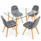 Comedor Vietnam (Mesa vidrio 120x80 + Sillas buckle velvet) - Miniatura 5